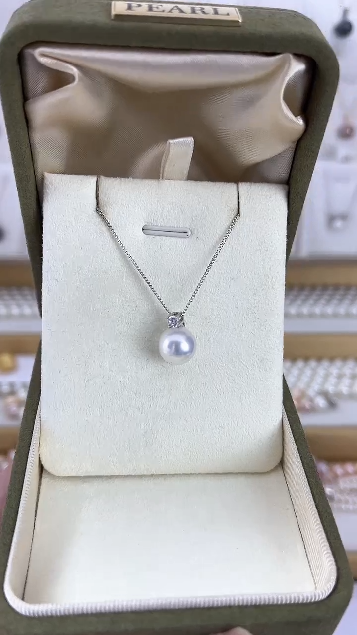 【闪购商品】淡水珍珠颈饰未镶嵌12天然极光珍珠奥白光戴妃吊坠