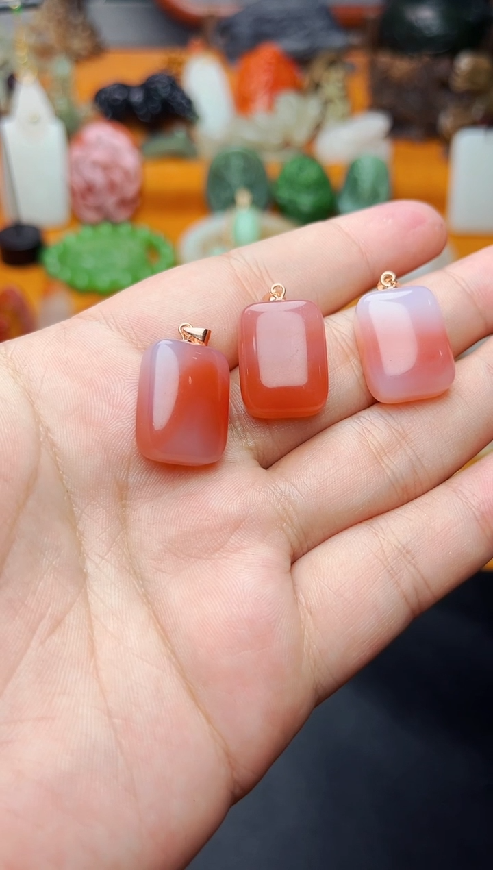 【闪购商品】玛瑙/玉髓颈饰银S925镶嵌多样性拍一发一01