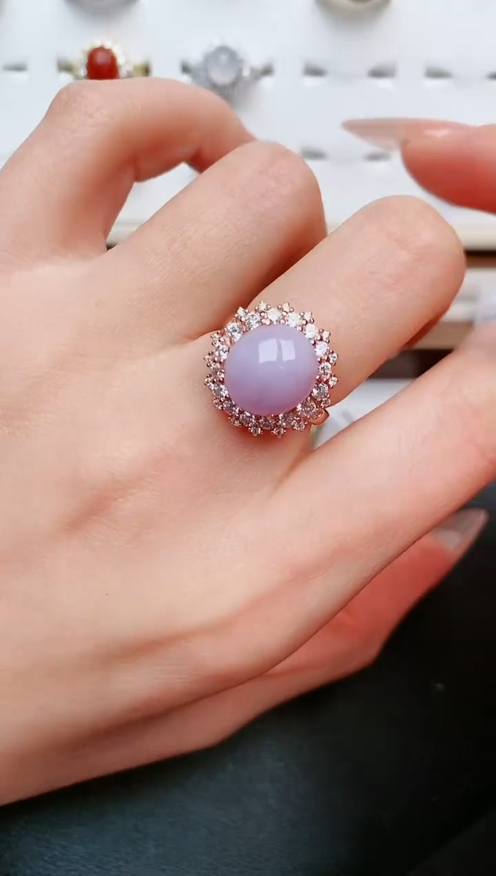 【闪购商品】翡翠戒指银S925镶嵌....