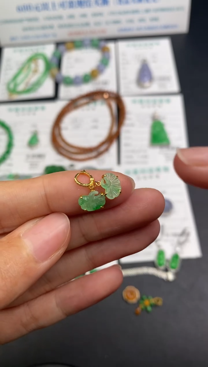 【闪购商品】定制翡翠18K金镶嵌模式推广期24小时鉴赏期 