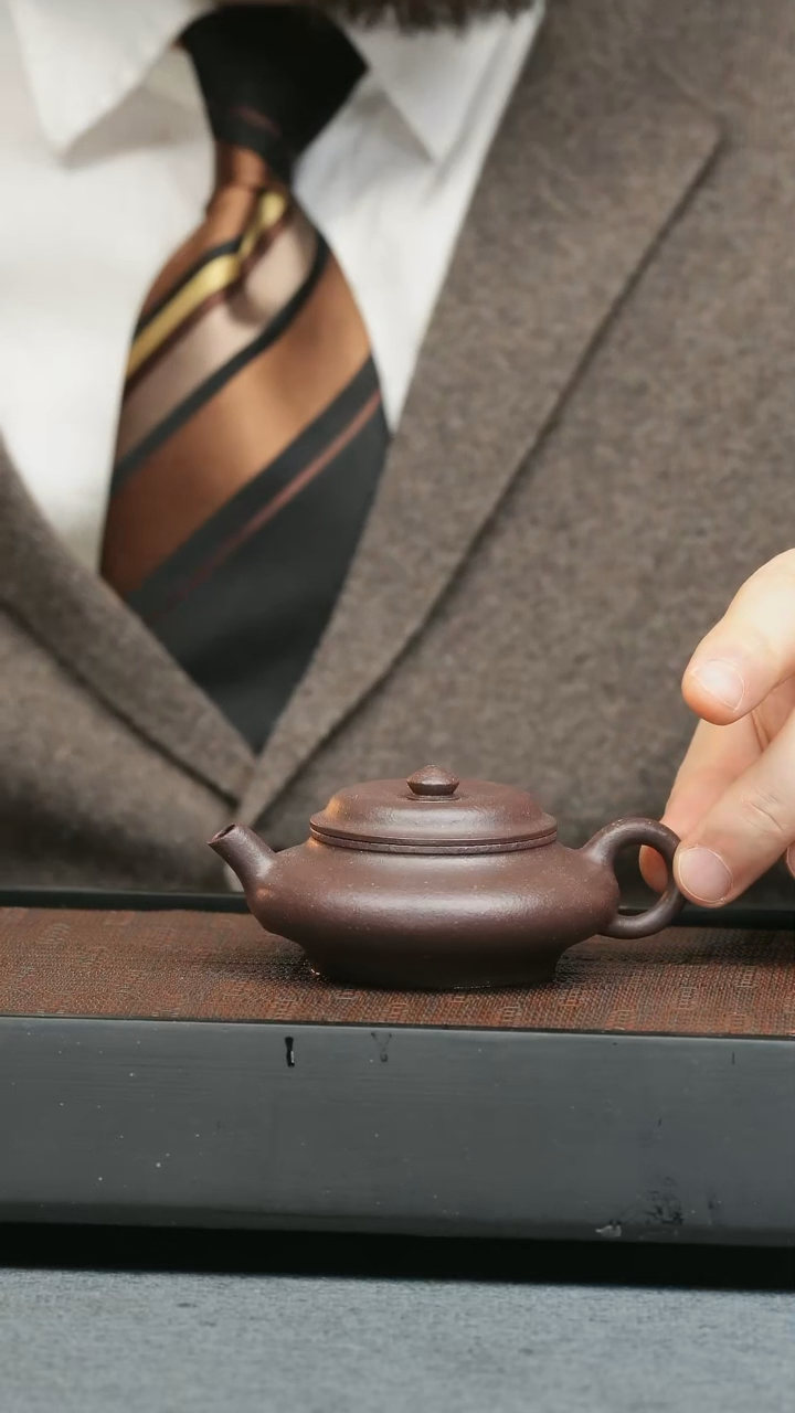 【闪购商品】紫砂茶壶五堂 虚扁-时大彬制