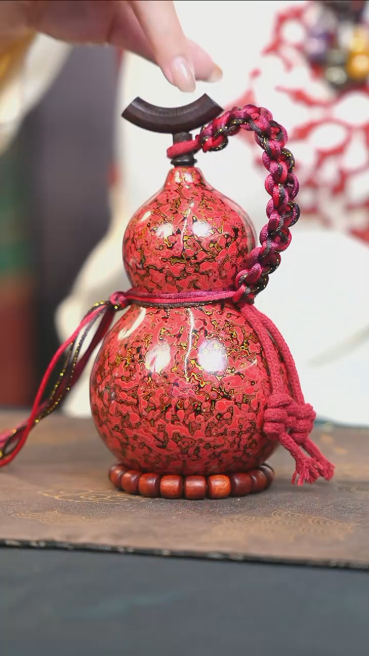 【闪购商品】DD211漆艺酒葫芦不包手串及旋转底座