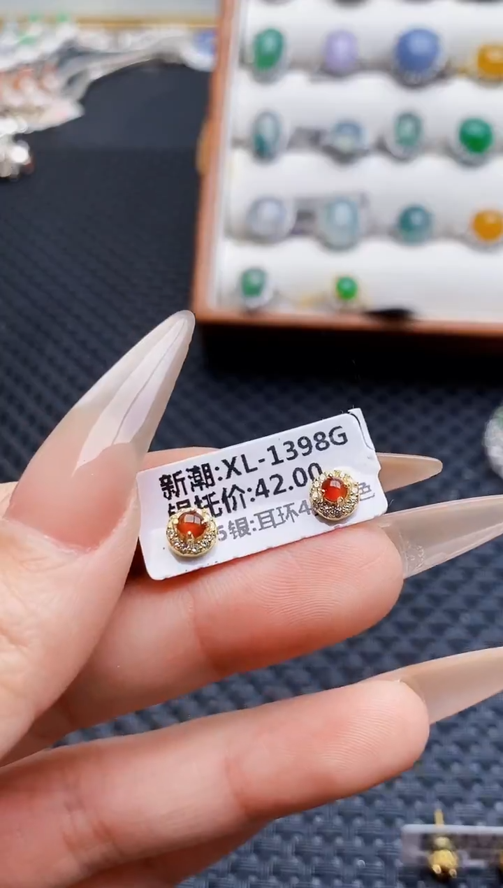 银S925镶嵌戒指翡翠李***82116