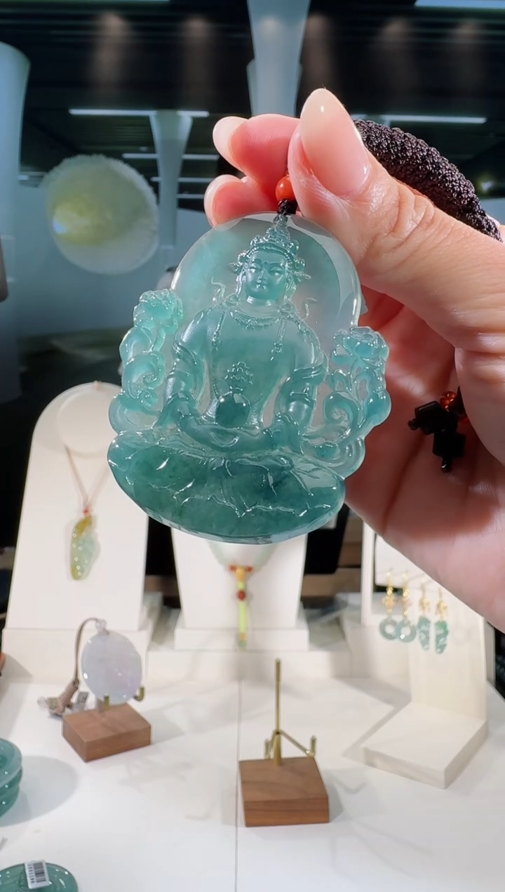 翡翠未镶嵌吊坠(不含链)观音