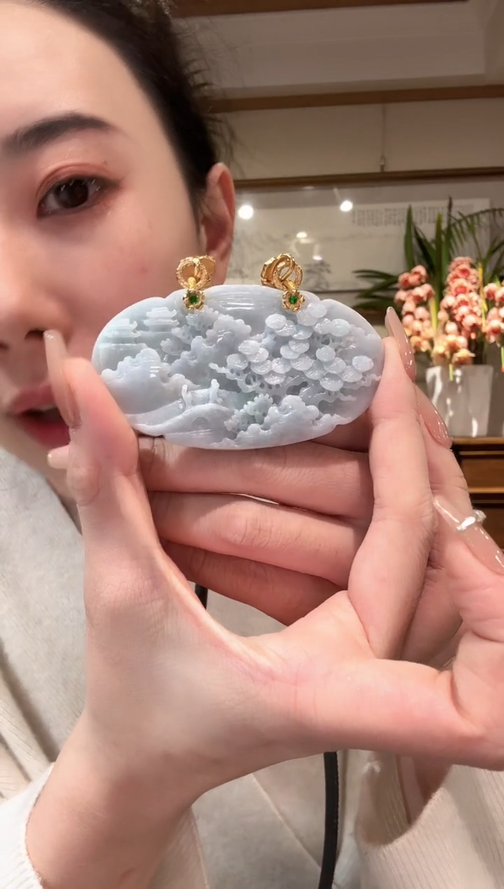 【闪购商品】翡翠颈饰未镶嵌国风