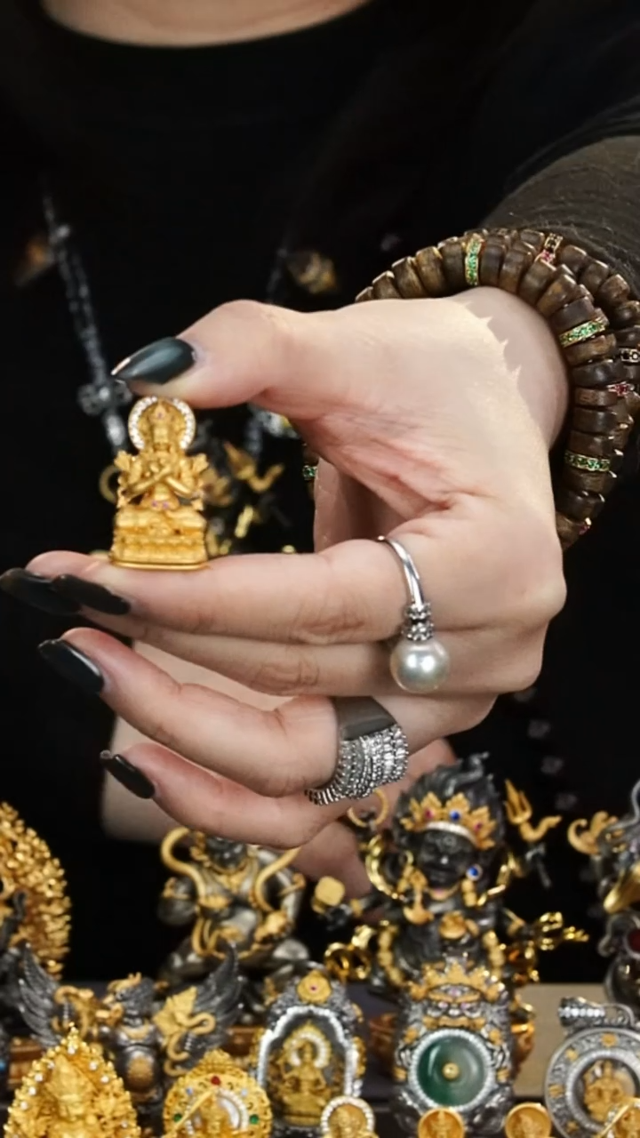 银无S925银镀真金小吊坠