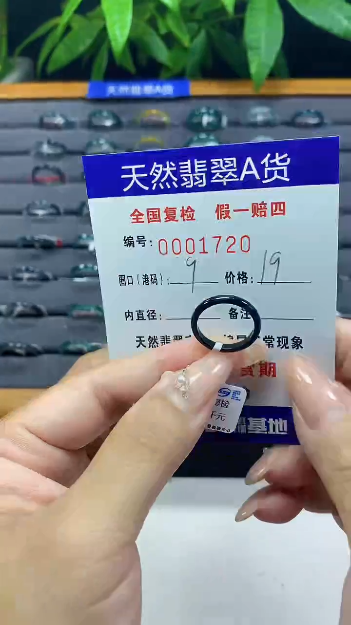 翡翠未镶嵌戒圈天然翡翠A货1720