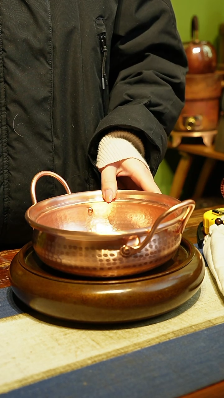 【闪购商品】纯紫铜18厘米米线锅