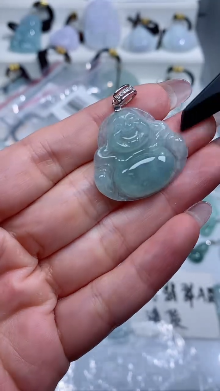 颈饰银S925镶嵌翡翠吊坠