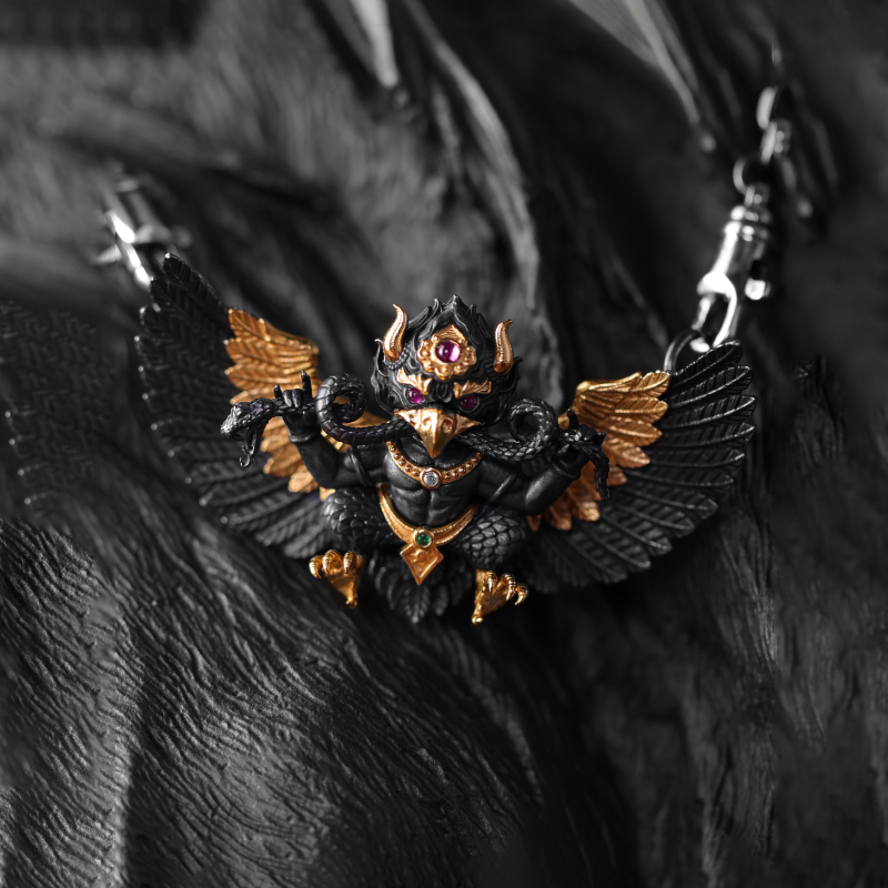 925银银制品 喜三福文创 大鹏鸟项链潮流百搭手工吊坠