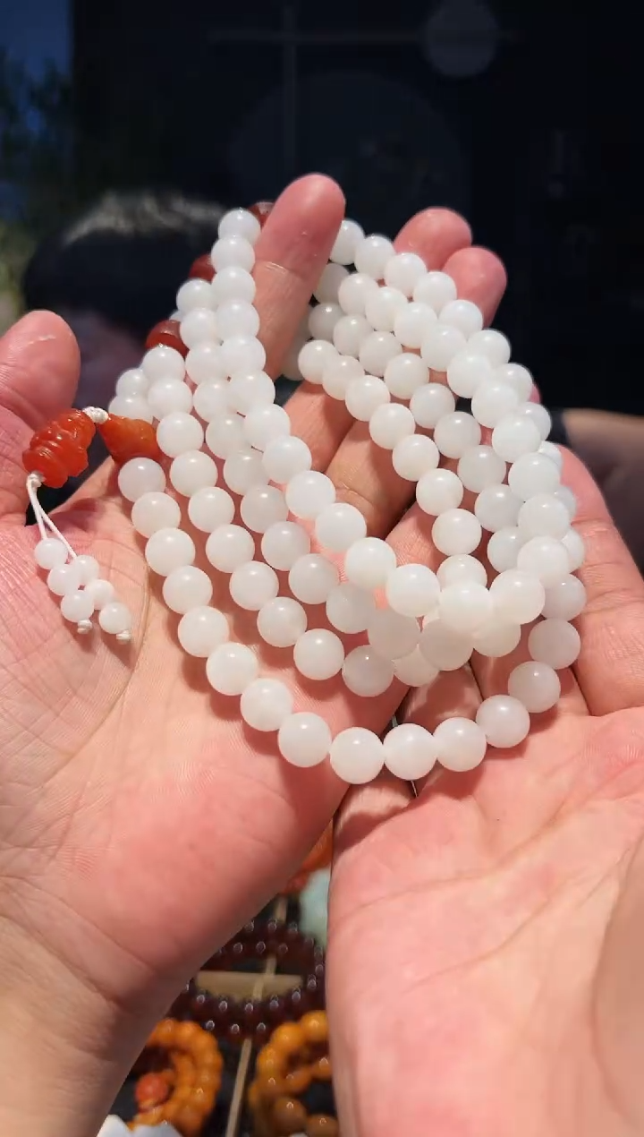 手链未镶嵌和田玉10+108多圈
