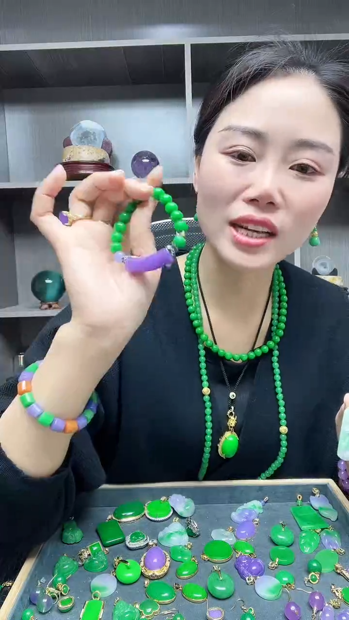 【闪购商品】翡翠手链银S925镶嵌手链
