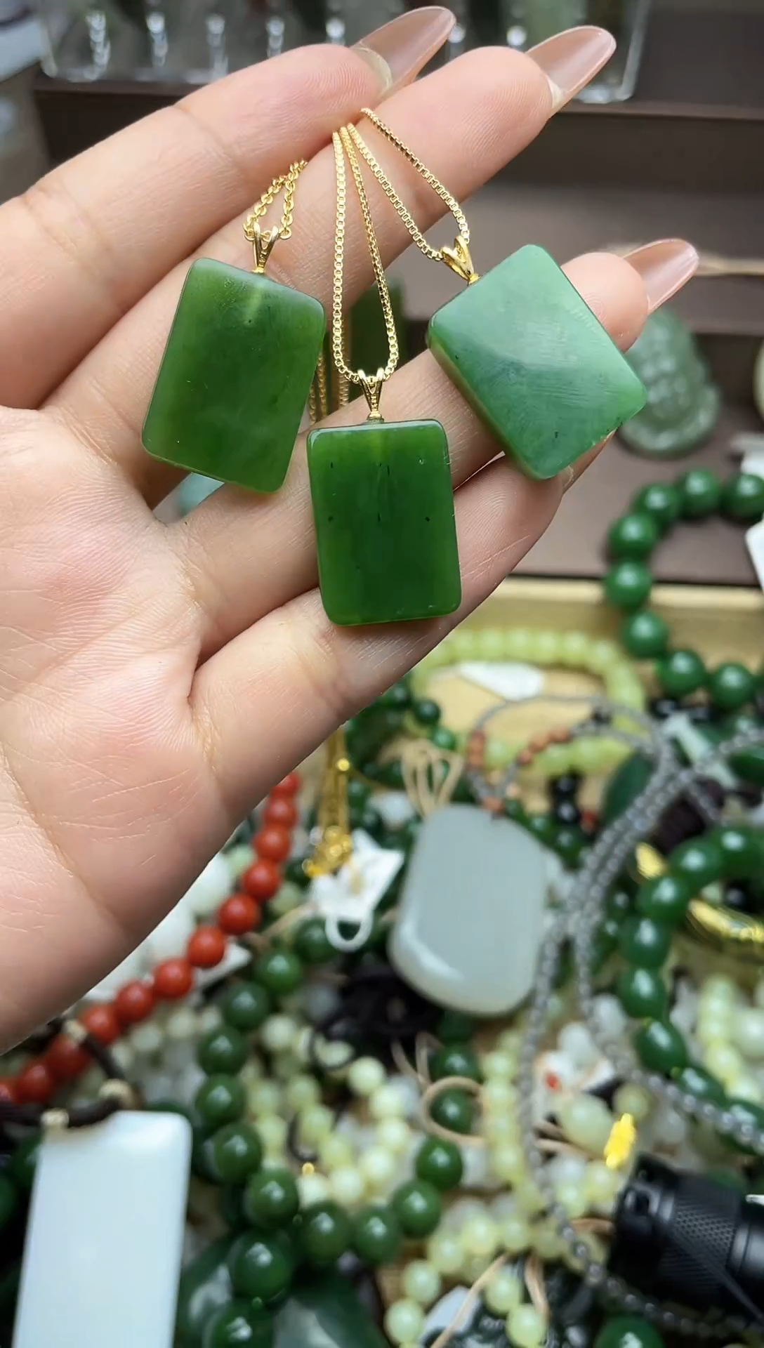 颈饰未镶嵌和田玉未镶嵌和田玉吊坠多样性拍一发一