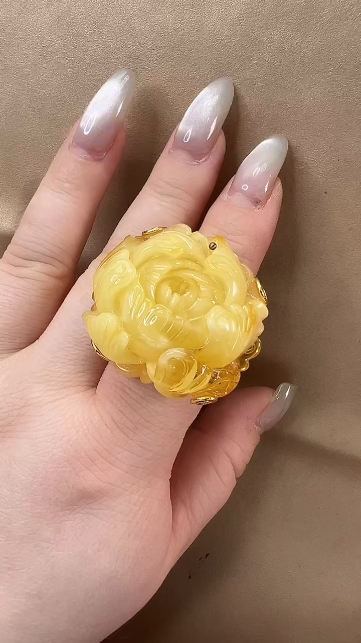 琥珀颈饰未镶嵌戒指