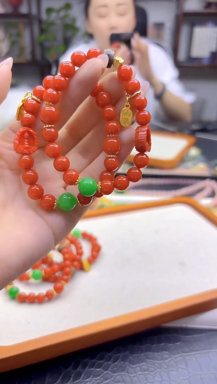 未镶嵌手链南红玛瑙DIY款S632