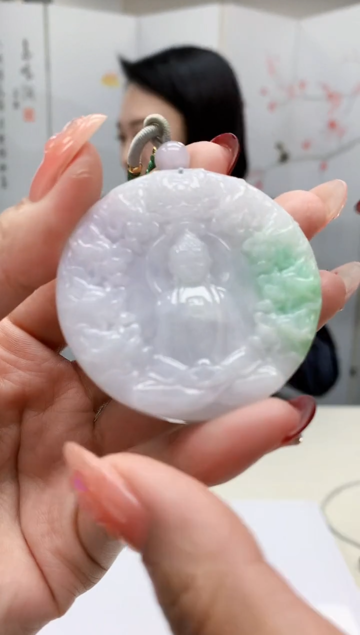 【闪购商品】定制翡翠未镶嵌3123MM-毛货挂件11