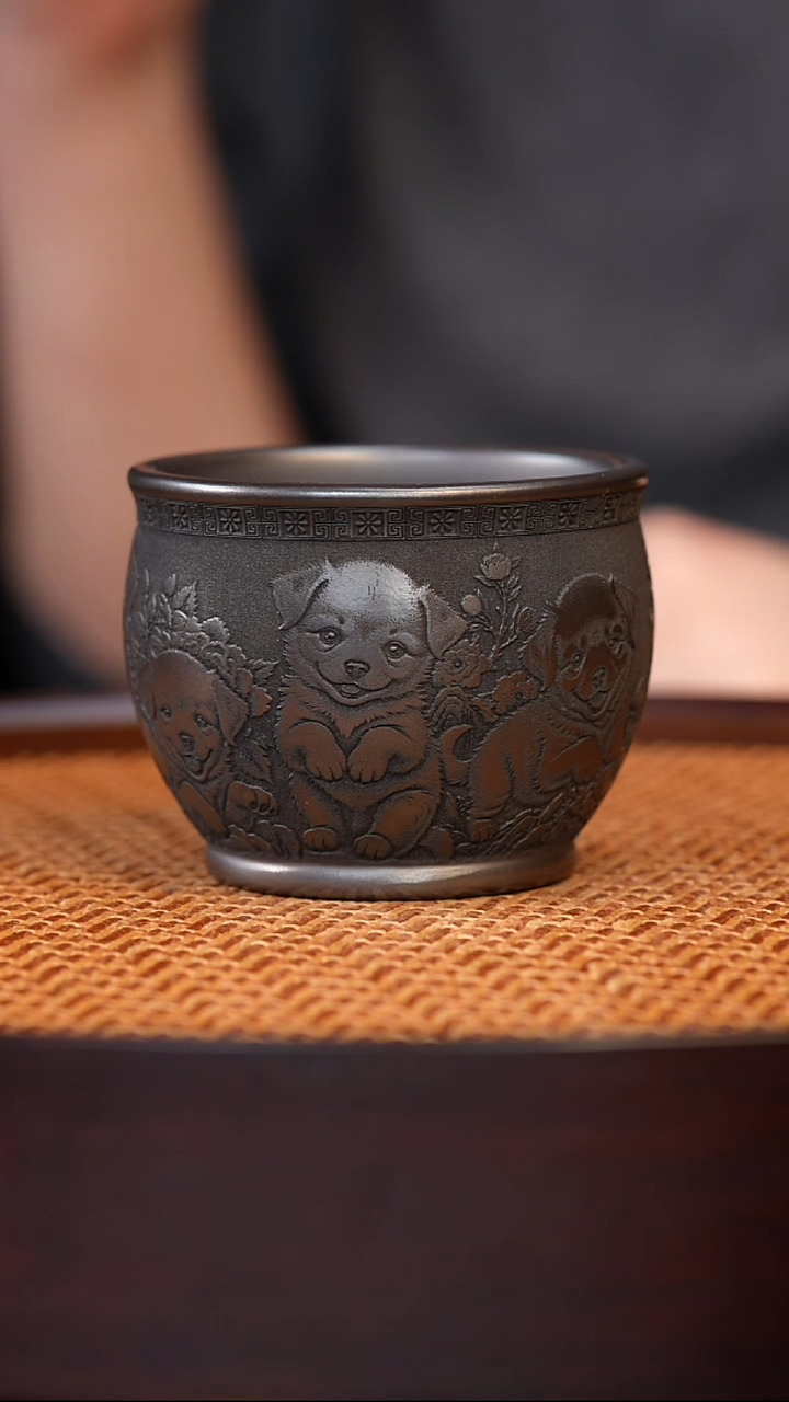 茶杯紫砂宜兴原矿全手工紫砂杯