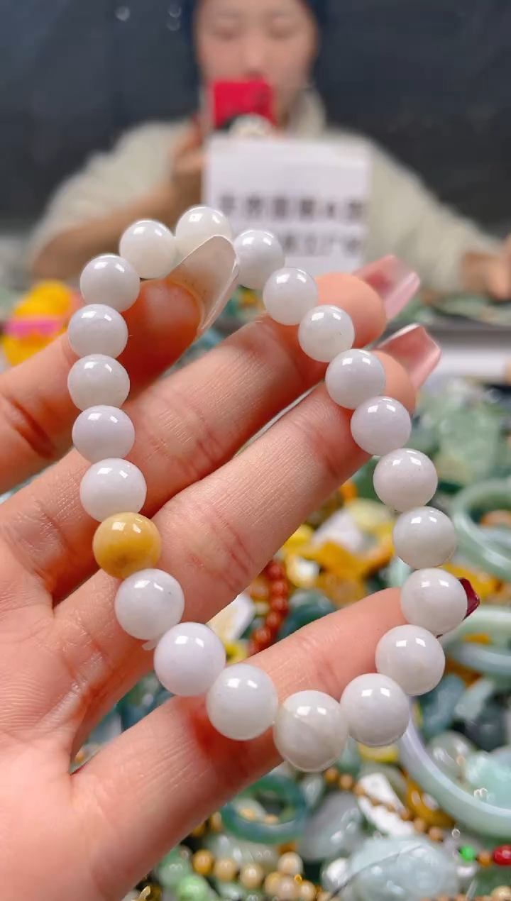 【闪购商品】翡翠颈饰未镶嵌8MM/R/翡翠A货一图一物