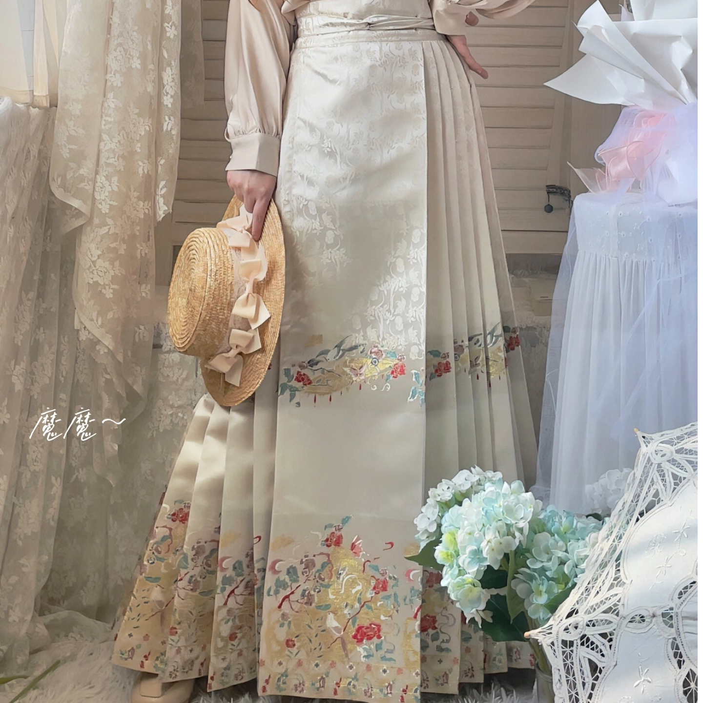 011直播链接汉服马面裙飞机袖中国风 默认微瑕No退No换介意勿拍