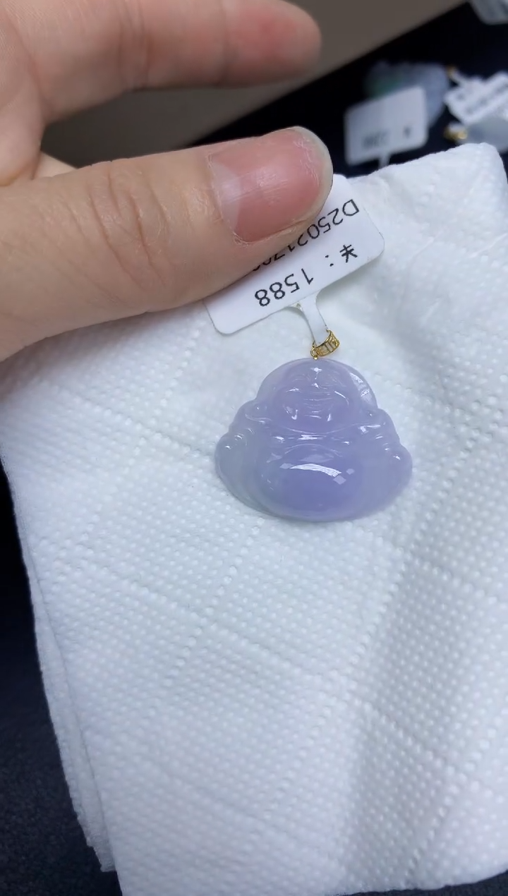 【闪购商品】翡翠挂件18K金镶嵌 天然翡翠A货