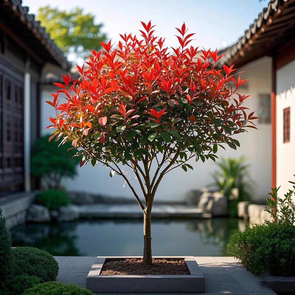 红叶石楠树苗庭院耐寒耐旱四季常青可南北方栽种的绿化植物
