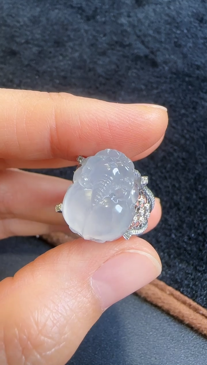 【闪购商品】翡翠戒指18K金镶嵌00009800