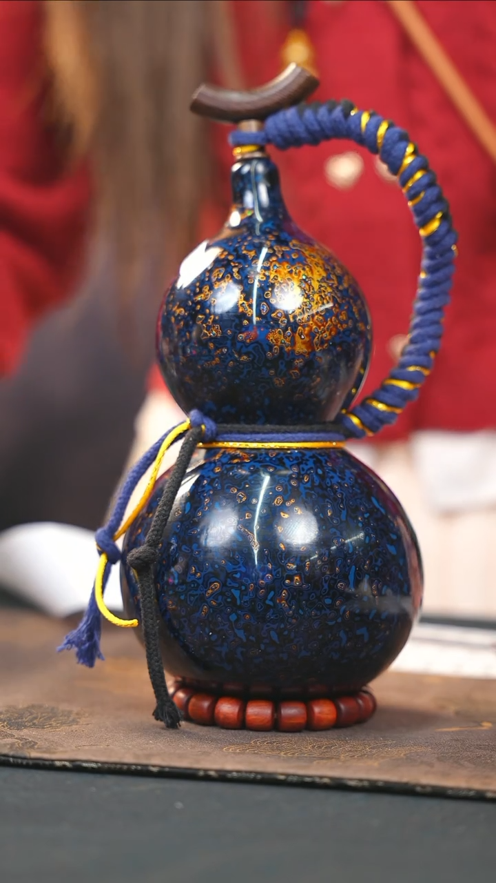 【闪购商品】WB124漆艺酒葫芦不包手串及旋转底座