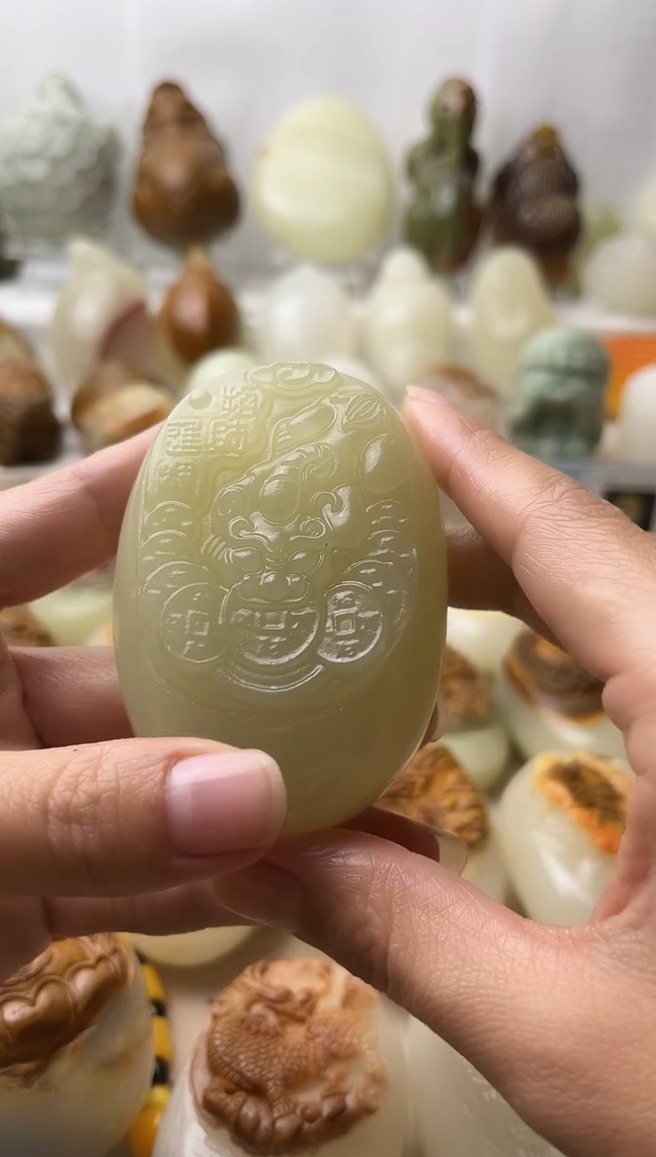 石材古青石棉纹正常不退换貔貅