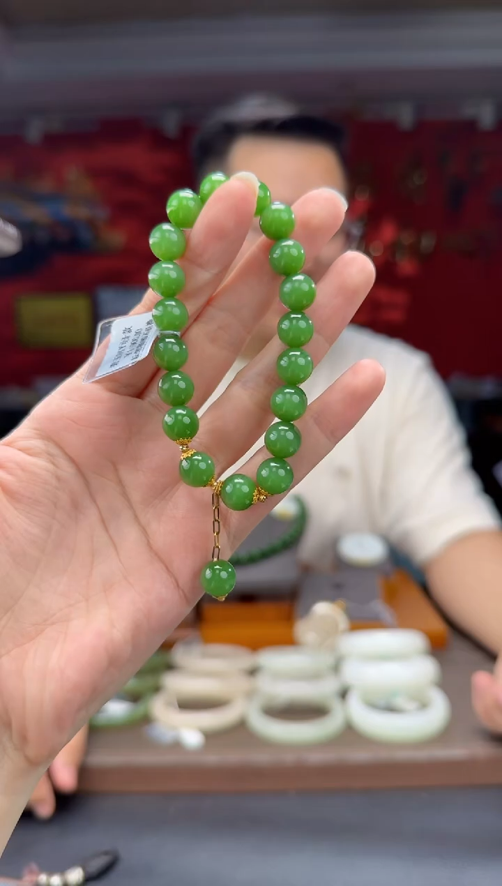 手串未镶嵌和田玉碧玉diy单圈手串