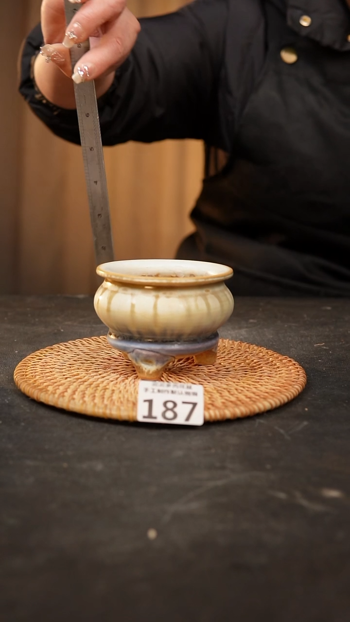 【闪购商品】瓷片 187泥泥手工花盆口7高7