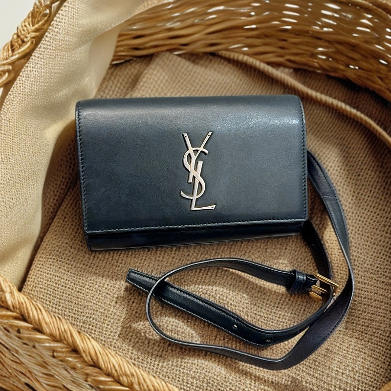 95新 YSL/圣罗兰 黑色链条包 1188 8890 