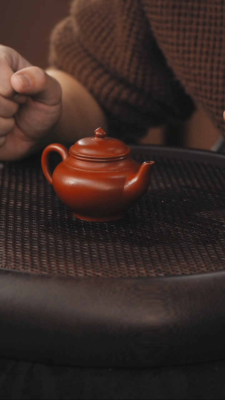 茶壶紫砂笑樱 朱泥