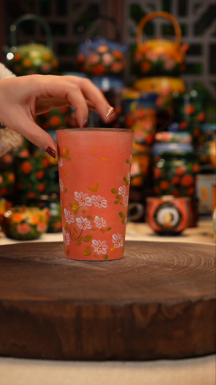 紫砂油画手绘釉下彩