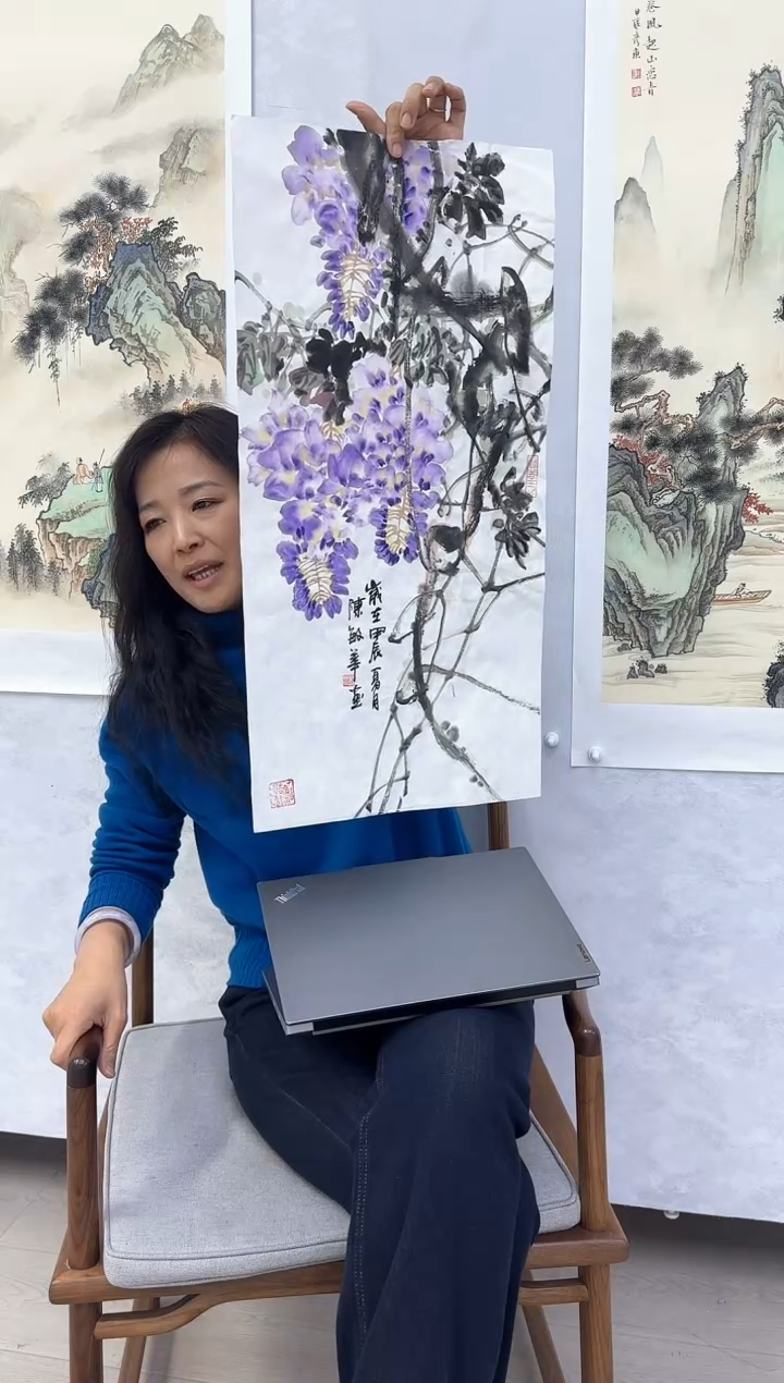 【闪购商品】折扇1北宗国画院副院长郭彦东