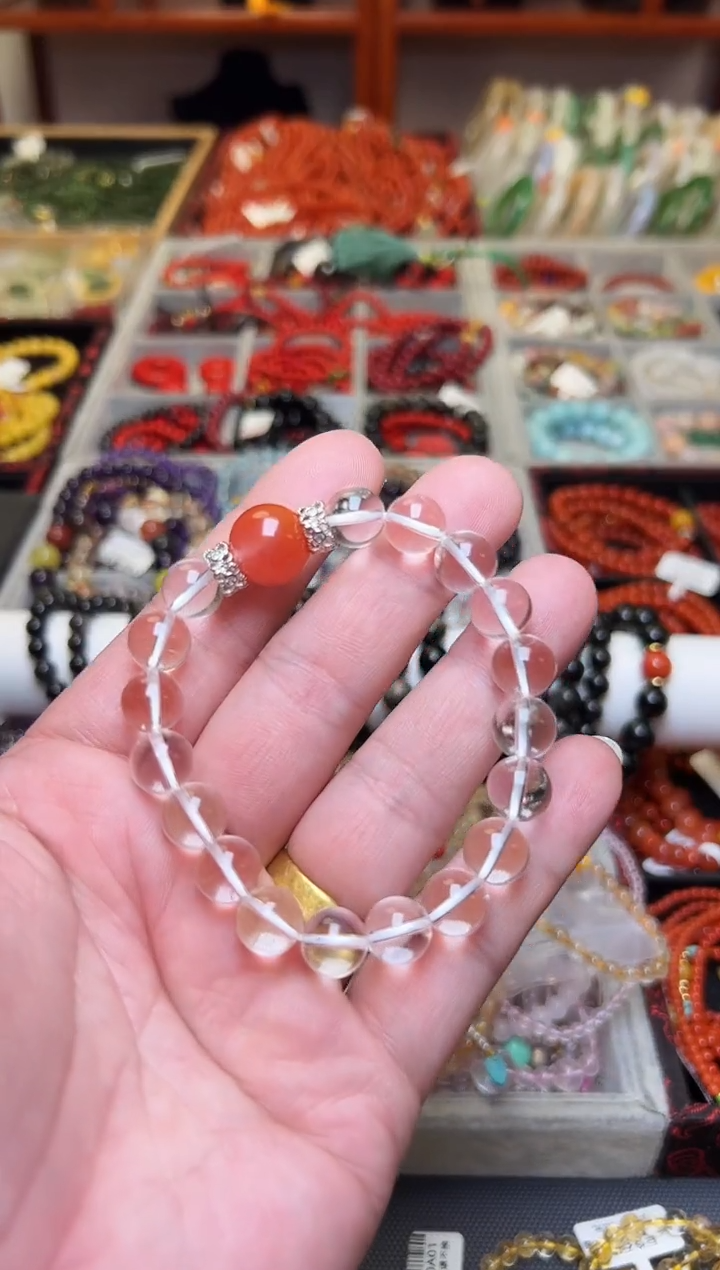 未镶嵌手串水晶清**来水晶单圈手串