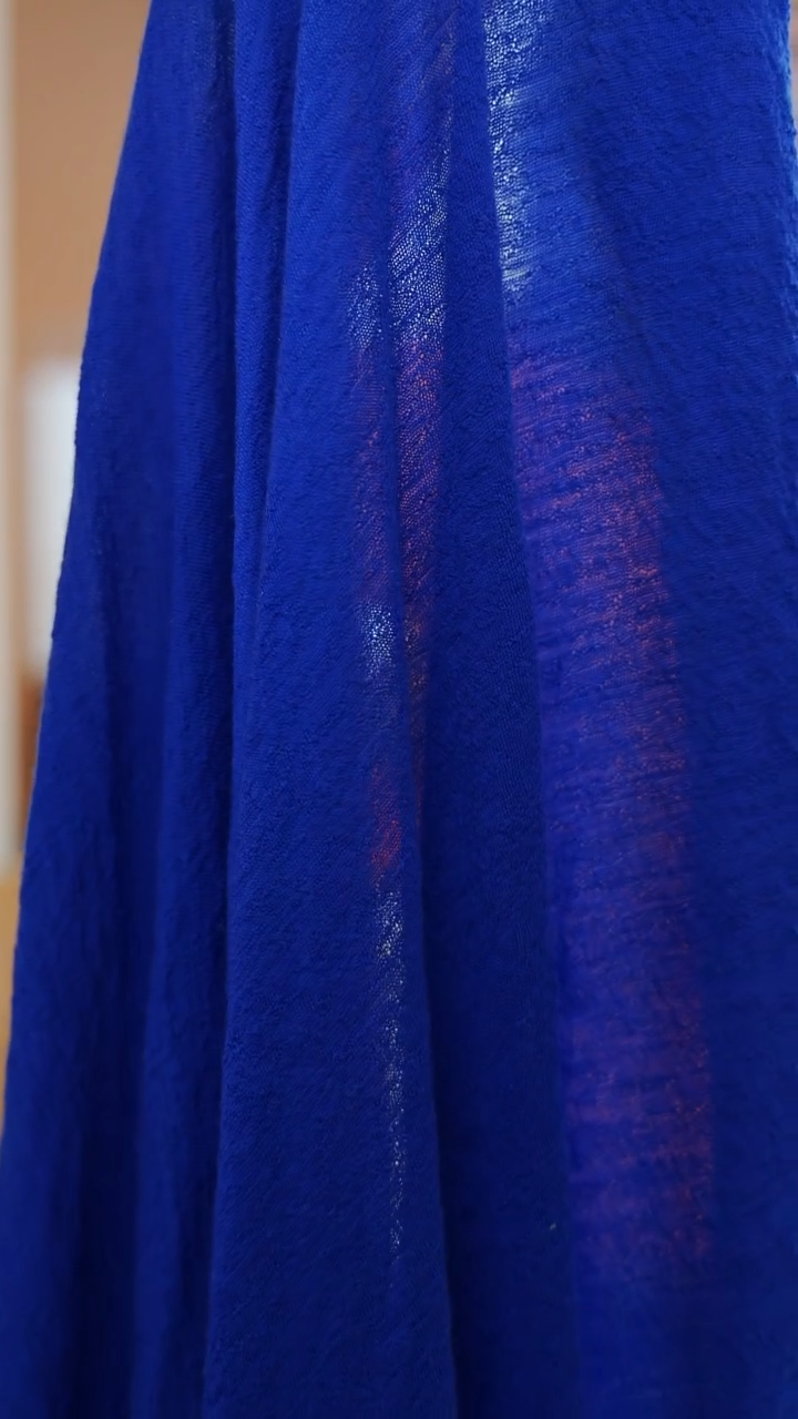 羊毛1.6米日本进口微弹针织织花羊毛面料蓝色贴身打底衫宽110CM