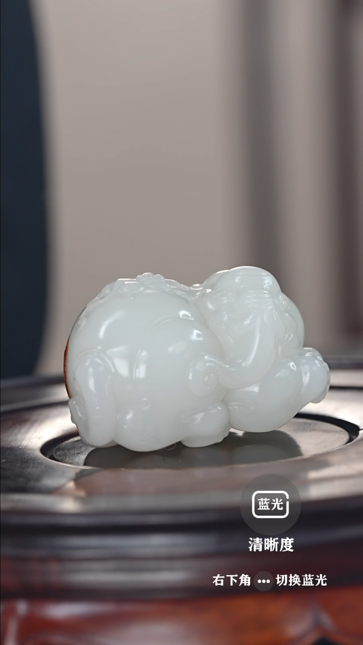 【闪购商品】和田玉挂件未镶嵌封侯拜象