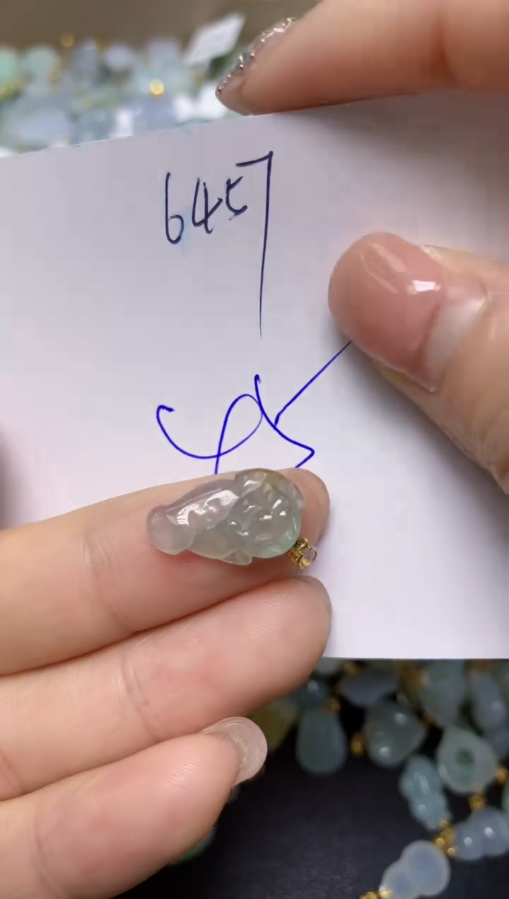 【闪购商品】翡翠挂件18K金镶嵌 天然翡翠A货