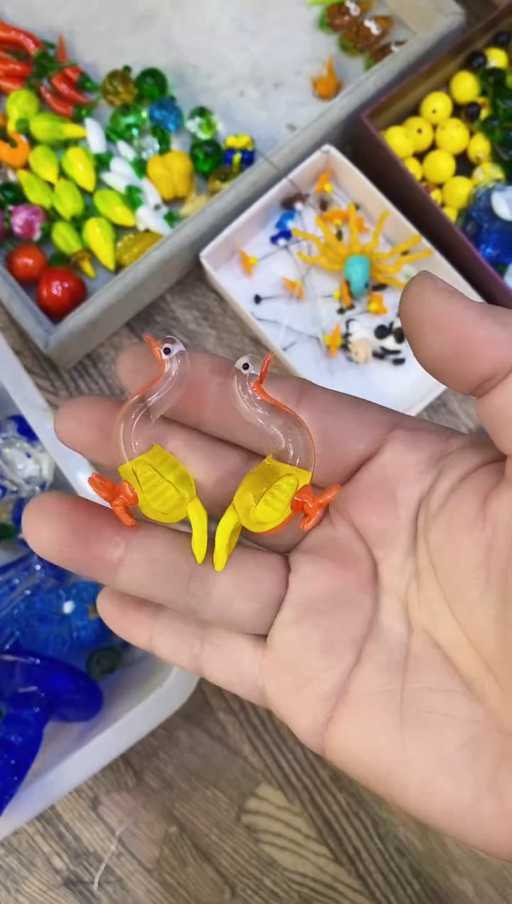 【闪购商品】琉璃手工艺品鸭子一对