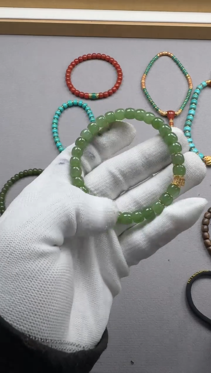 【闪购商品】和田玉（碧玉）手串手串未镶嵌手串手串