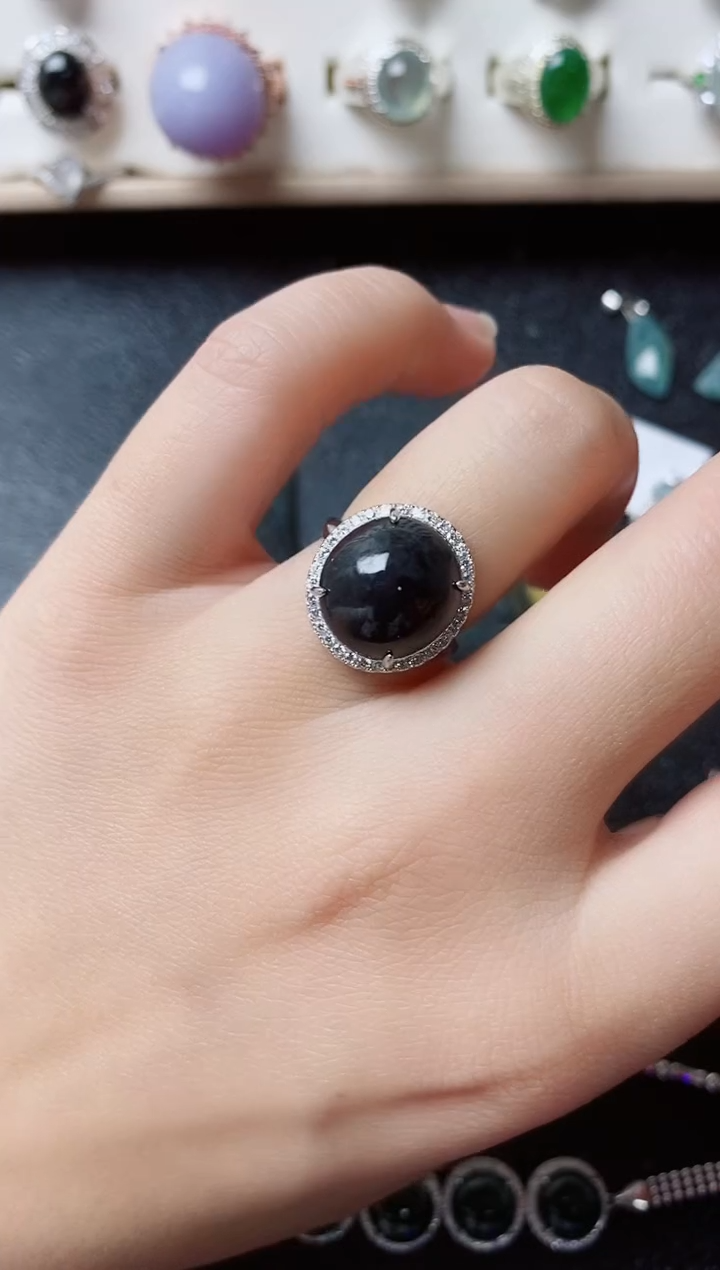 【闪购商品】翡翠戒指银S925镶嵌11111