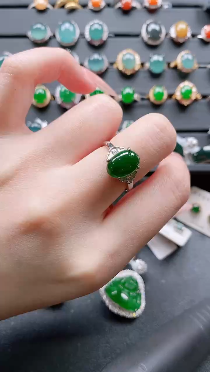 【闪购商品】翡翠戒指银S925镶嵌11111111