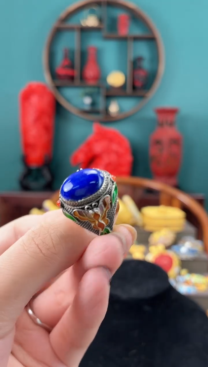 非遗手工花丝镶嵌戒指