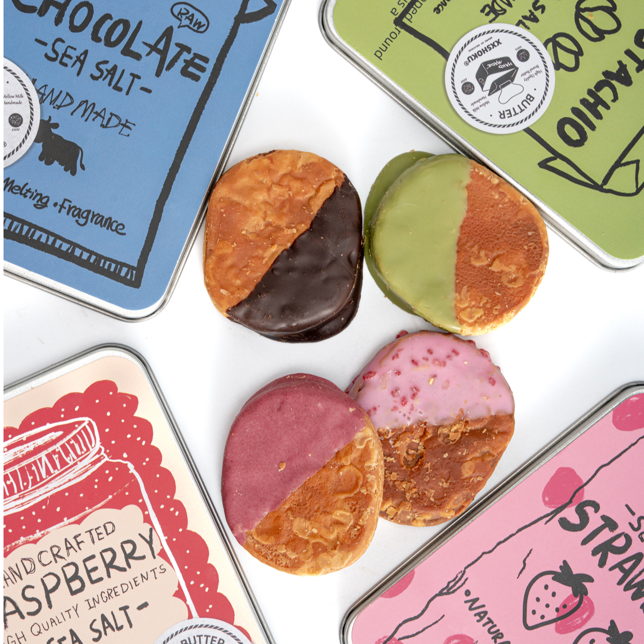 宿咕的铁皮盒 海盐生巧酥片全口味系列