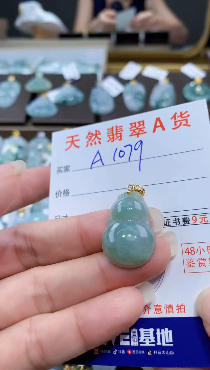 颈饰未镶嵌翡翠天然翡翠A货挂件 