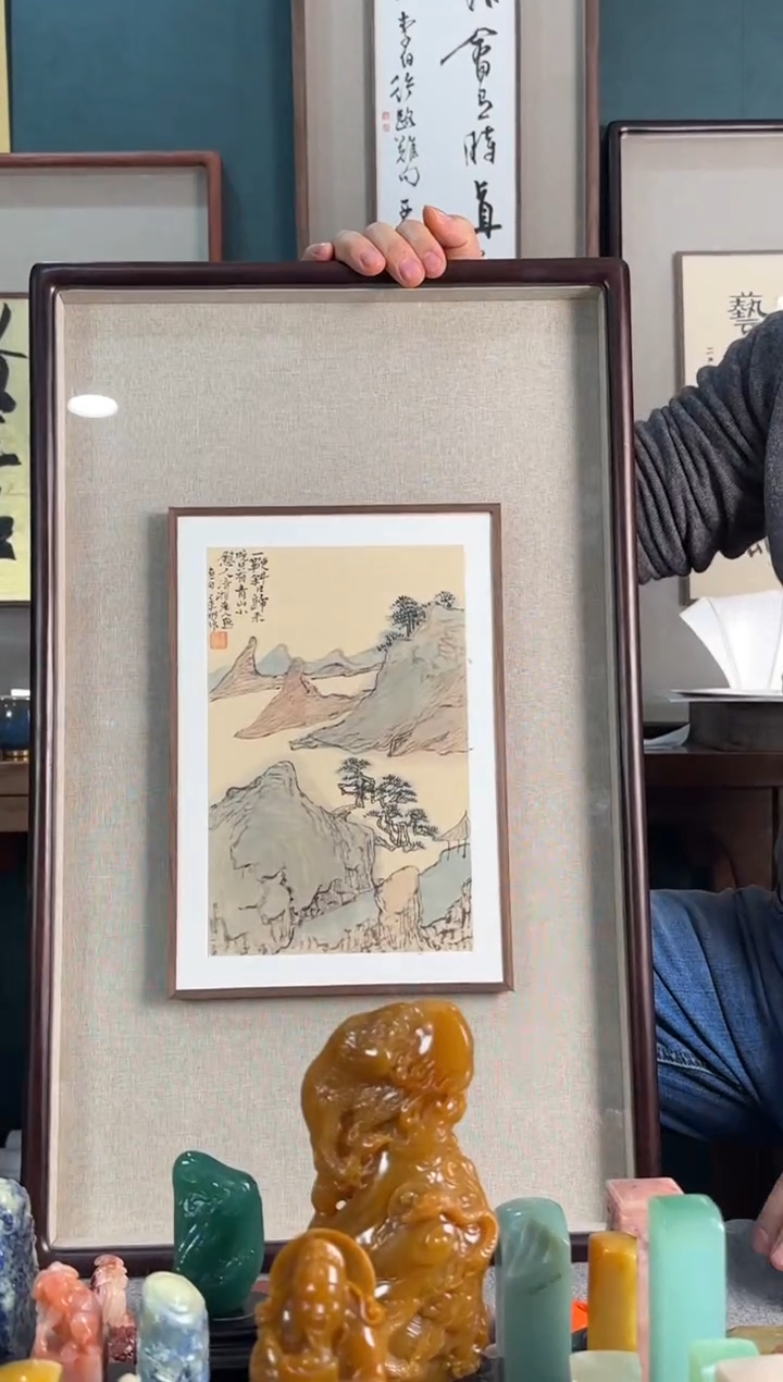 【闪购商品】青田石印石编号编号山水画