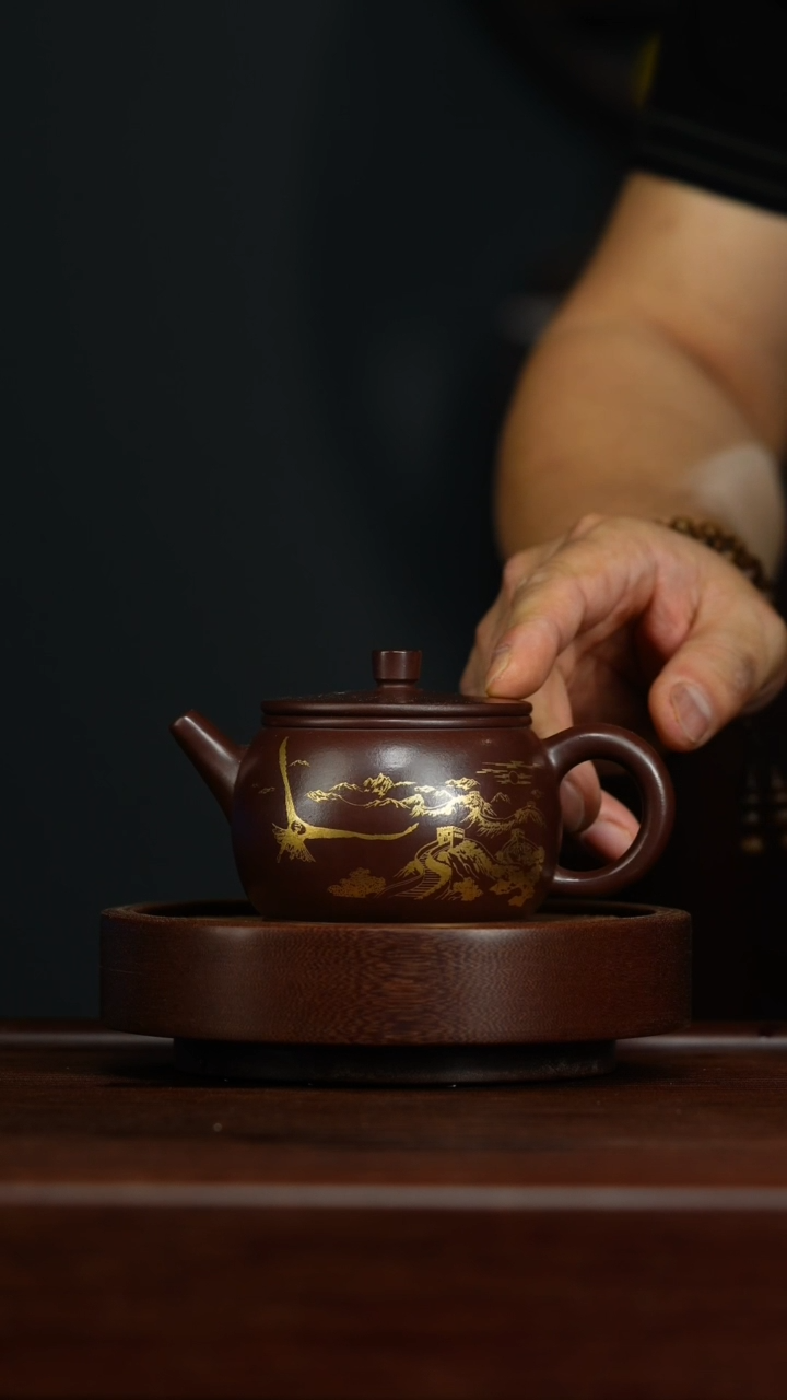 【闪购商品】紫砂茶壶q45汉瓦石红壶