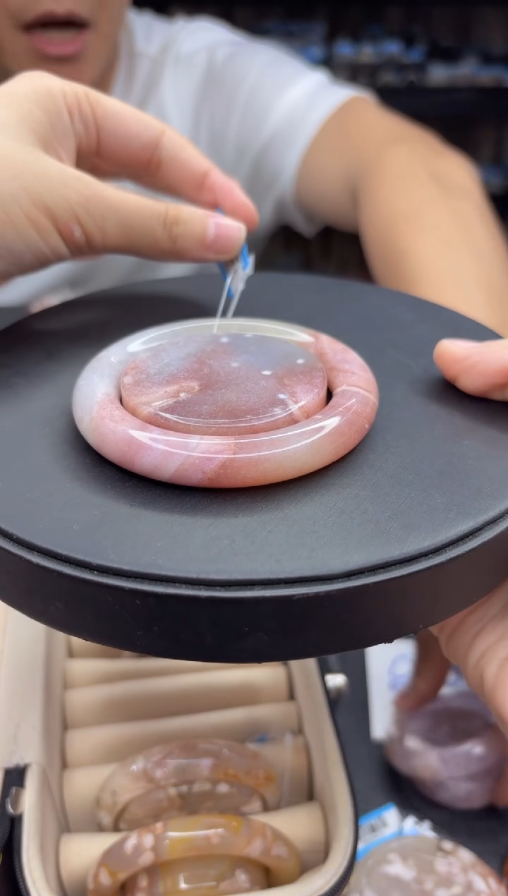 石英质玉未镶嵌手镯208（56圈赠送镯心）