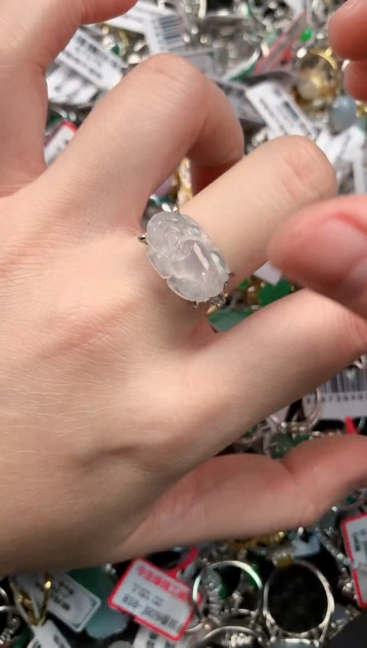 银S925镶嵌戒指翡翠8                  3