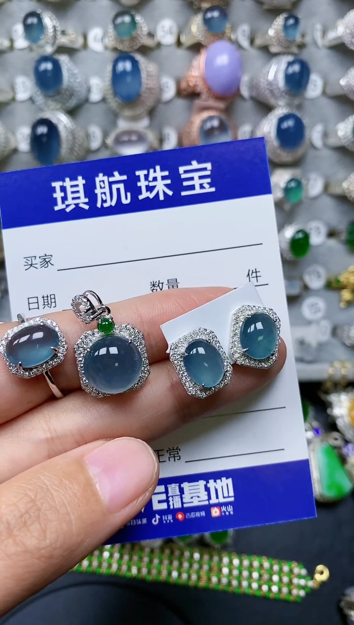 【闪购商品】翡翠颈饰银S925镶嵌0450